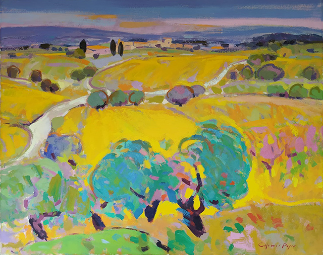 Oli sobre tela.  Titol: Penedès.  81x100 cms.