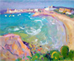 Oli sobre tela.  Titol: Sitges. 60x73 cms.